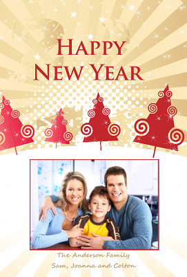New Years Greeting Cards From PurpleTrail New Years Greeting Card